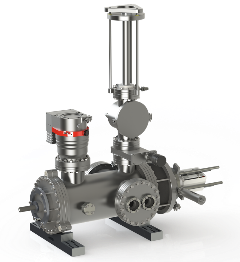 CAD rendering of e-Ray Scientific’s compact Ultrafast Electron Diffraction (UED) system