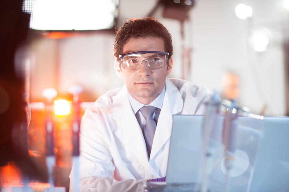 UED researcher planning future experiments with a compact e-Ray Scientific electron diffraction system